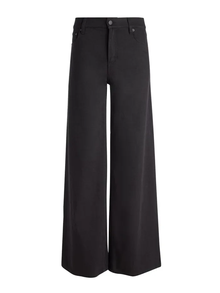 Pants Women Alice Olivia HARPER MID RISE SUPER BAGGY JEAN Black