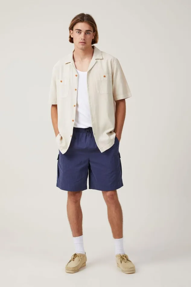 Parachute Field Short Dark Navy Men Cotton On Shorts