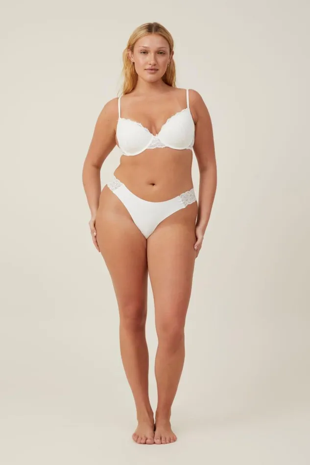 Party Pants Seamless GString Brief Cream Women Cotton On Panties