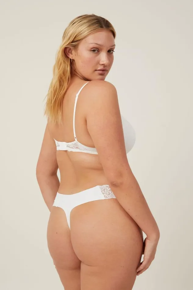Party Pants Seamless GString Brief Cream Women Cotton On Panties Party Pants Seamless GString Brief Cream Women Cotton On Panties