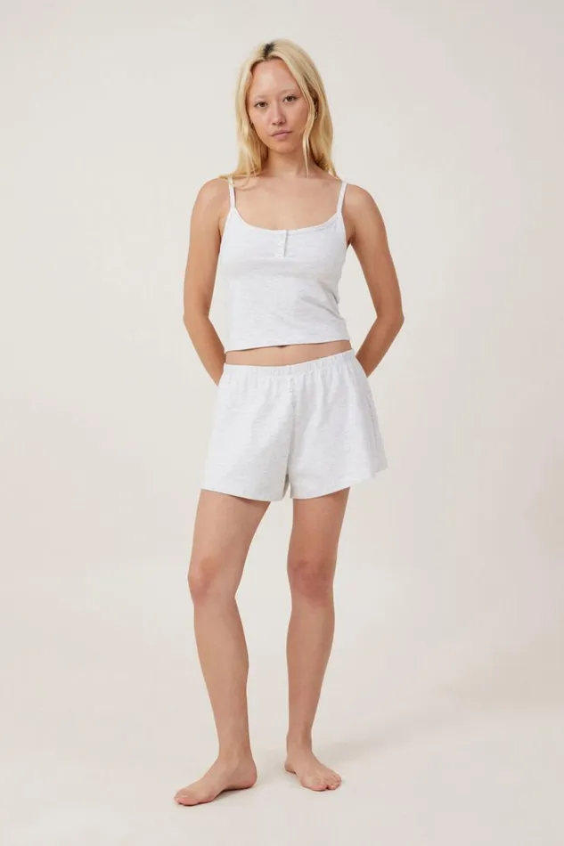 Peached Jersey Short Light Grey Marle Women Cotton On Shorts