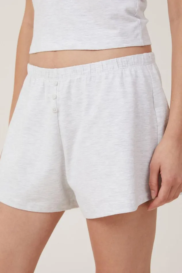 Peached Jersey Short Light Grey Marle Women Cotton On Shorts