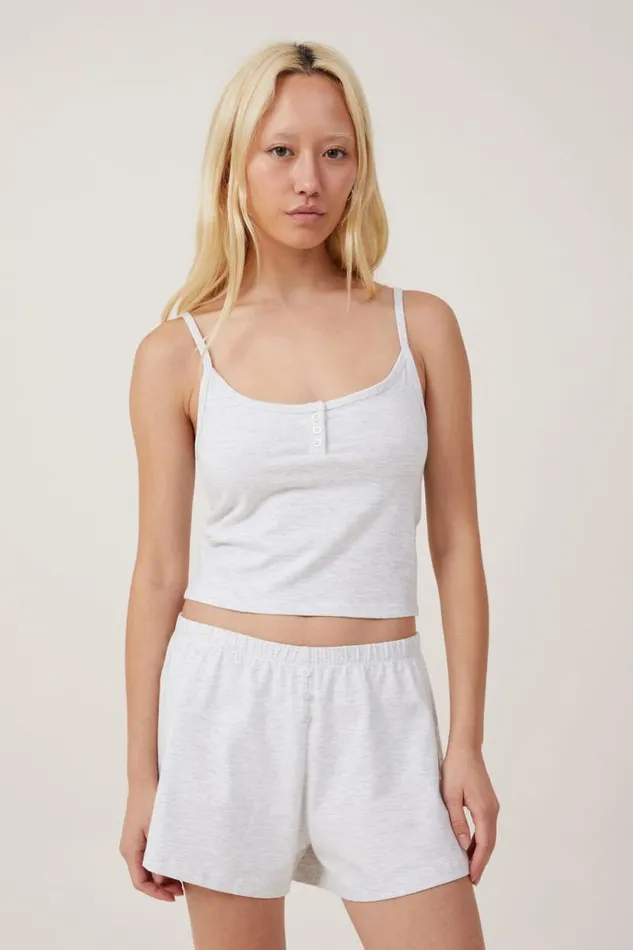 Peached Jersey Short Light Grey Marle Women Cotton On Shorts