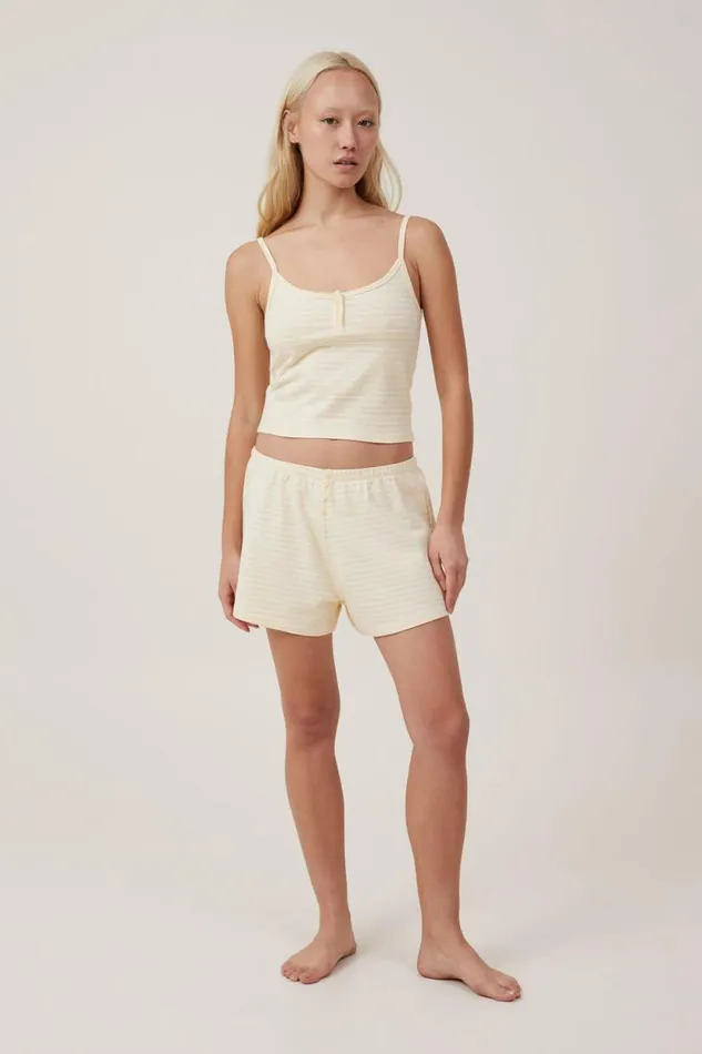Peached Jersey Short Panna Cotta Stripe Women Cotton On Shorts