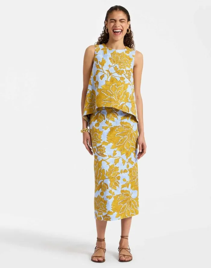 Pencil Skirt Tangle Light Blue Women La Double J Skirts