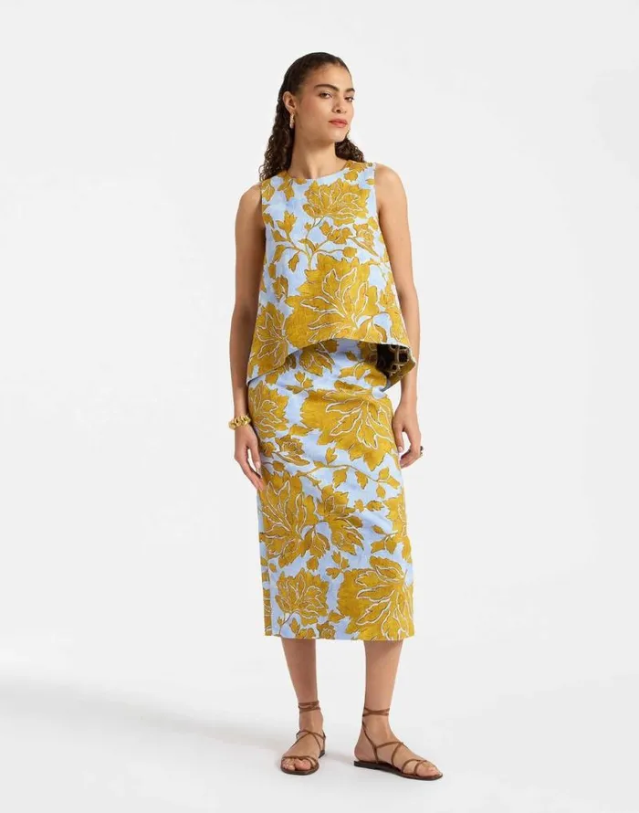Pencil Skirt Tangle Light Blue Women La Double J Skirts Pencil Skirt Tangle Light Blue Women La Double J Skirts