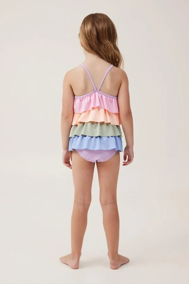 Pepper One Piece Rainbow Ruffle Girls Cotton On Swimwear Pepper One Piece Rainbow Ruffle Girls Cotton On Swimwear