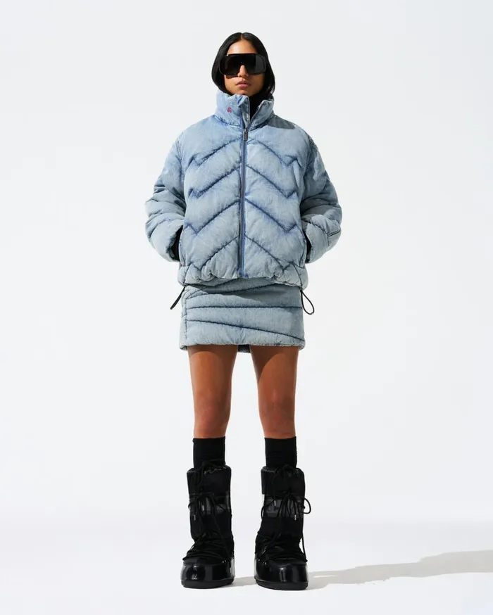 Perfect Moment Jackets Denim Puffer Jacket Light Denim 8211 Women