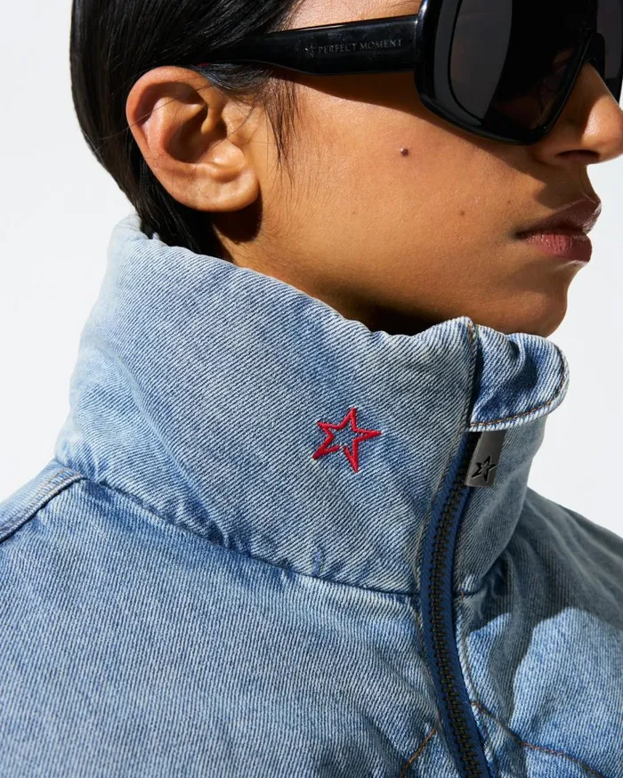 Perfect Moment Jackets Denim Puffer Jacket Light Denim 8211 Women
