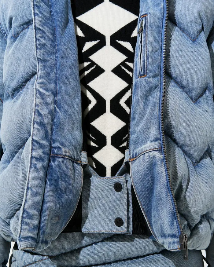 Perfect Moment Jackets Denim Puffer Jacket Light Denim 8211 Women