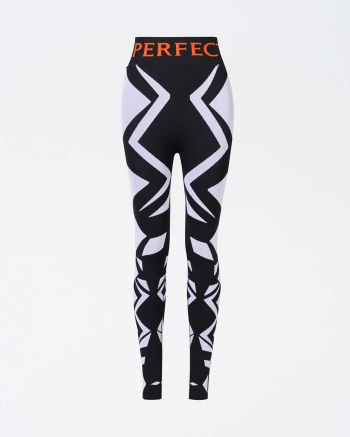 Perfect Moment Leggings Geo Print Jacquard Legging White and Black 8211 Women Perfect Moment Leggings Geo Print Jacquard Legging White and Black 8211 Women