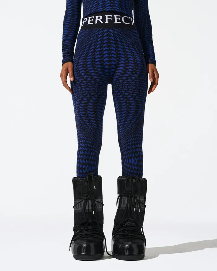 Perfect Moment Leggings Twisted Houndstooth Jacquard Legging True Indigo 8211 Women