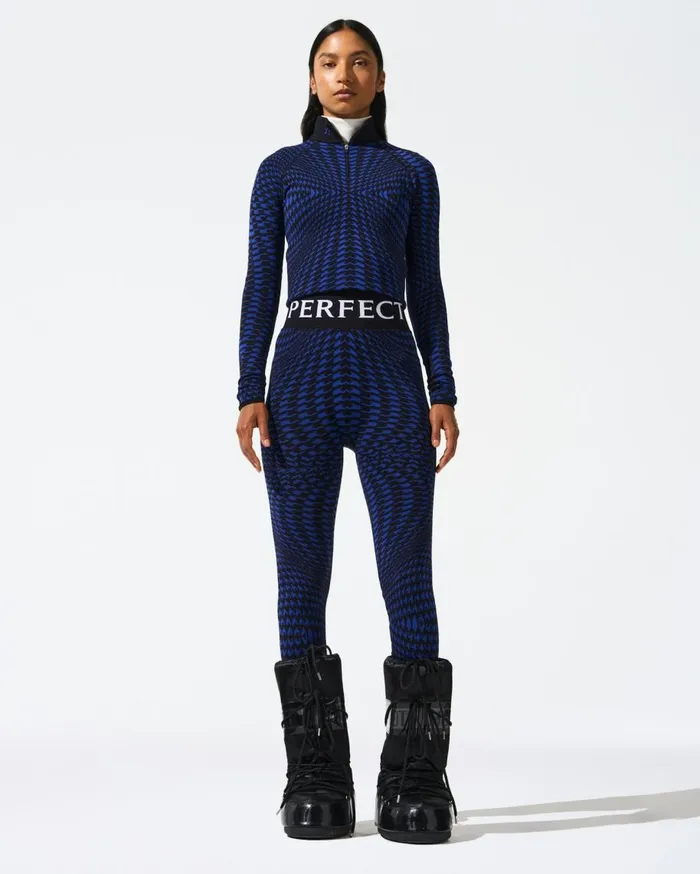 Perfect Moment Leggings Twisted Houndstooth Jacquard Legging True Indigo 8211 Women
