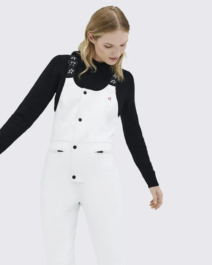 Perfect Moment Pants Frankie Faux Leather Salopette Pants Snow White 8211 Women