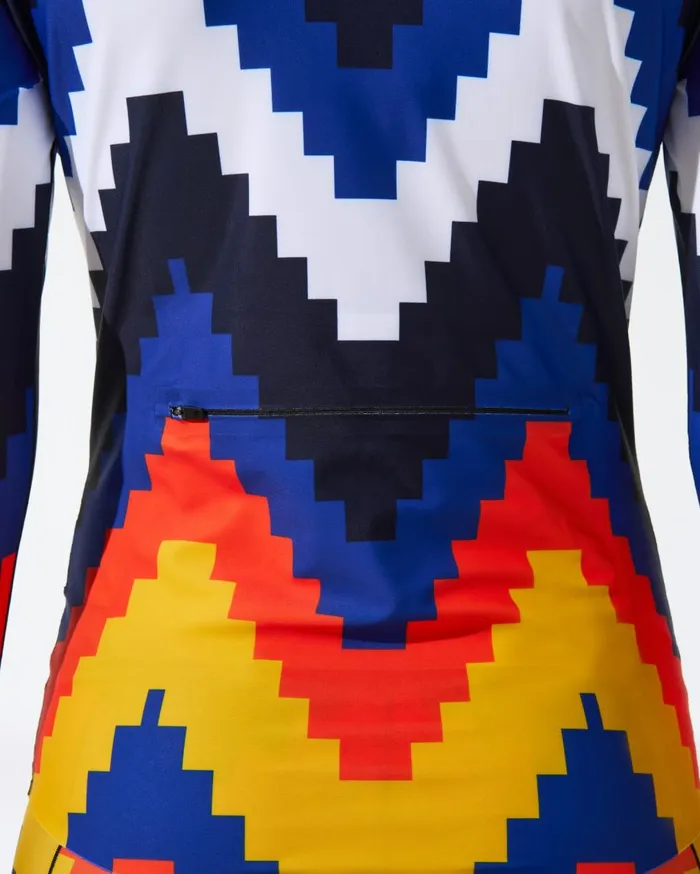 Perfect Moment Tops Chevron Compression Base Layer Top Canary Yellow Chevron Print 8211 Women