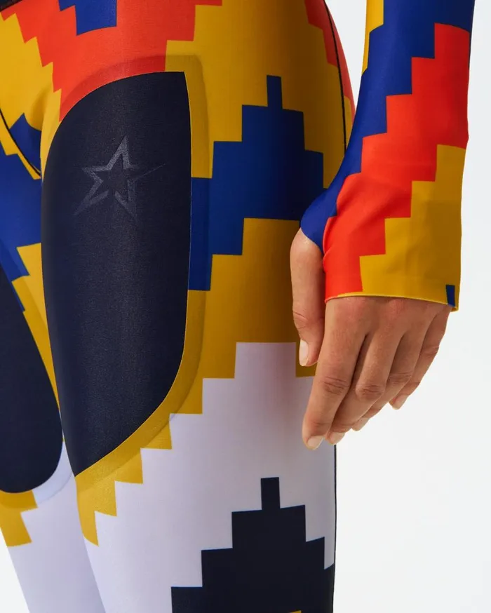 Perfect Moment Tops Chevron Compression Base Layer Top Canary Yellow Chevron Print 8211 Women