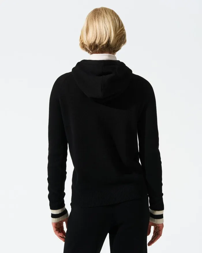 Perfect Moment Tops Hayley Merino Wool Hoodie Black 8211 Women