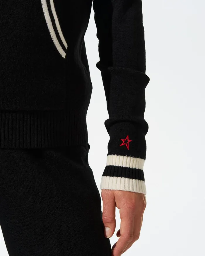 Perfect Moment Tops Hayley Merino Wool Hoodie Black 8211 Women