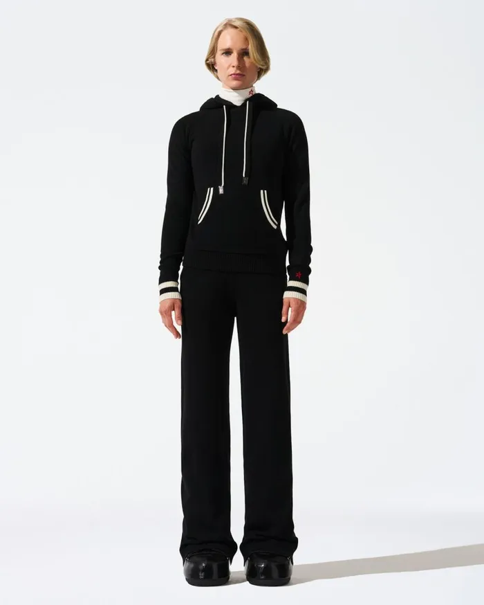 Perfect Moment Tops Hayley Merino Wool Hoodie Black 8211 Women