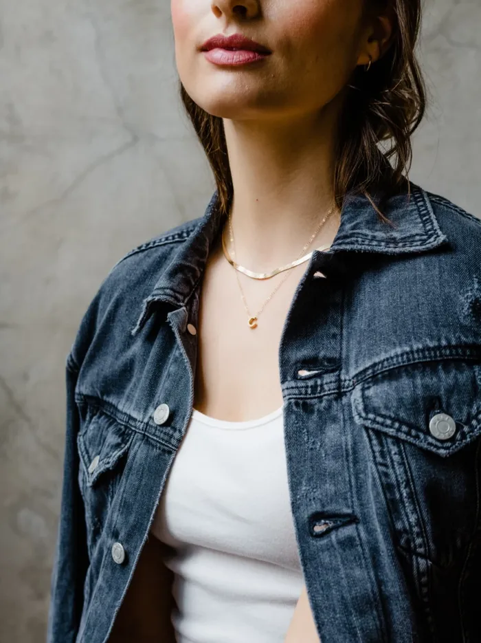 Personalized Jewelry Women Letter Necklace Gold Vermeil Able