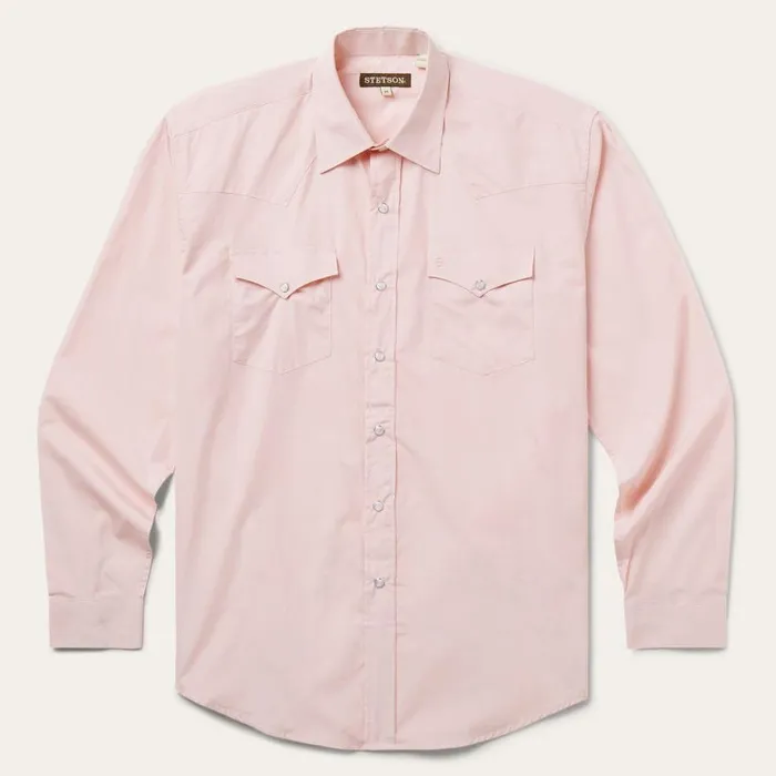Pink EndOnEnd Western Shirt Pink Men Stetson Western Shirts