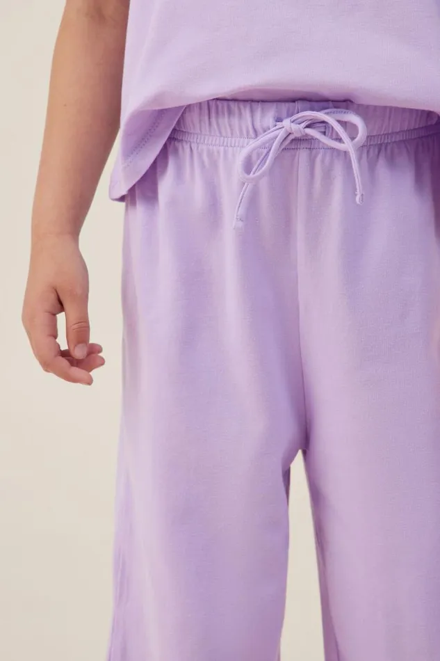 Piper Broderie Pant Lilac Drop Girls Cotton On Leggings Pants and Jeans