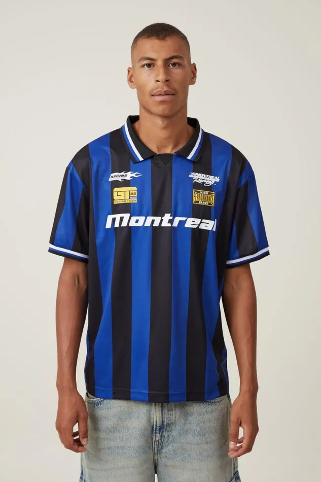 Pit Stop Soccer Jersey Black Cobalt 8211 Performance Men Cotton On Tees and Tanks Pit Stop Soccer Jersey Black Cobalt 8211 Performance Men Cotton On Tees and Tanks