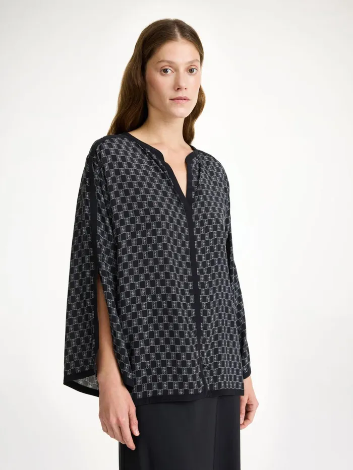Plazzo Blouse Mono Lined 050 Women By Malene Birger Tops and Blouses