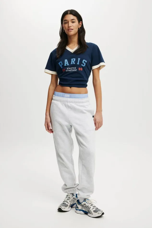 Plush Essential Gym Sweatpant Core Cloudy Grey Marle Women Cotton On Pants