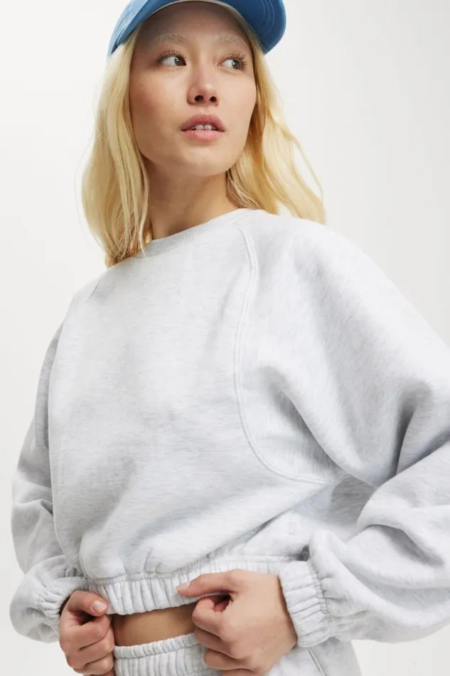 Plush Saddle Sleeve Jumper Cloudy Grey Marle Women Cotton On Sweats and Hoodies Plush Saddle Sleeve Jumper Cloudy Grey Marle Women Cotton On Sweats and Hoodies