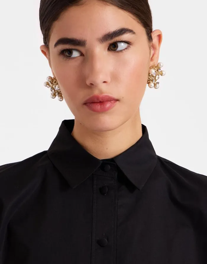 Poet Shirt Solid Black Women La Double J Shirts and Tops Poet Shirt Solid Black Women La Double J Shirts and Tops