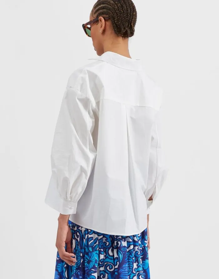 Poet Shirt Solid White Smoke Women La Double J Shirts and Tops Poet Shirt Solid White Smoke Women La Double J Shirts and Tops