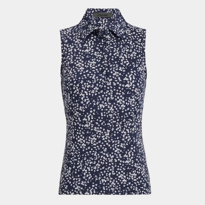 Polos and Shirts Women GFORE CHERRY BLOSSOM SILKY TECH NYLON SLEEVELESS POLO Twilight Polos and Shirts Women GFORE CHERRY BLOSSOM SILKY TECH NYLON SLEEVELESS POLO Twilight