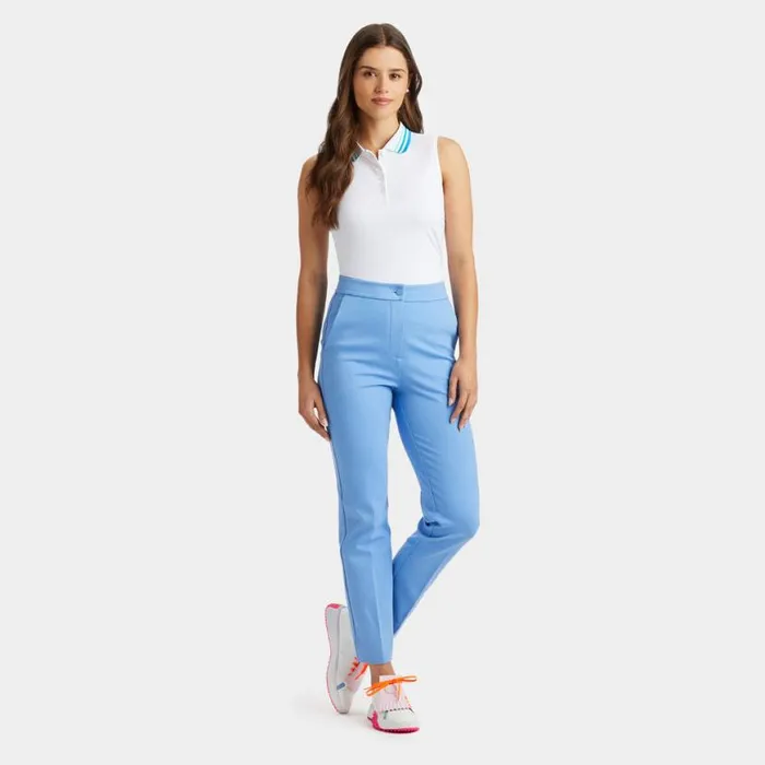 Polos and Shirts Women GFORE PLEATED COLLAR SILKY TECH NYLON SLEEVELESS POLO Snow Polos and Shirts Women GFORE PLEATED COLLAR SILKY TECH NYLON SLEEVELESS POLO Snow