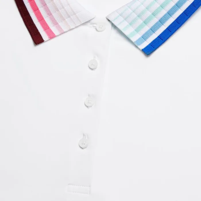 Polos and Shirts Women GFORE PLEATED CONTRAST COLLAR SILKY TECH NYLON LONG SLEEVE POLO Snow Polos and Shirts Women GFORE PLEATED CONTRAST COLLAR SILKY TECH NYLON LONG SLEEVE POLO Snow