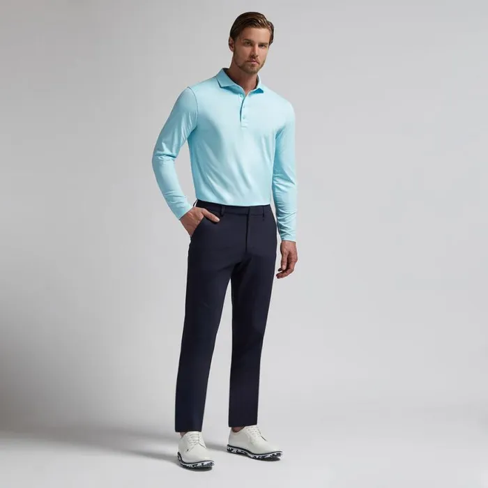 Polos Men GFORE MLANGE ICE NYLON LONG SLEEVE POLO Powder Melange Polos Men GFORE MLANGE ICE NYLON LONG SLEEVE POLO Powder Melange