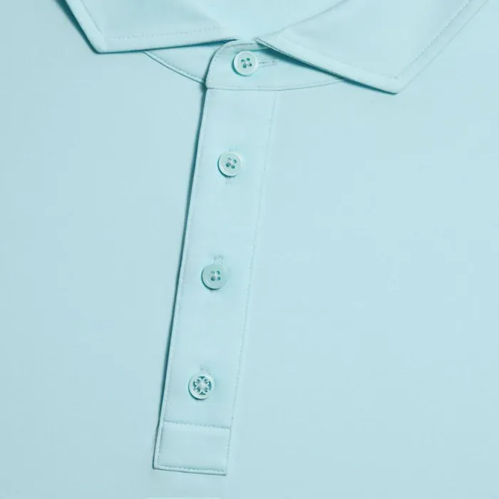 Polos Men GFORE MLANGE ICE NYLON LONG SLEEVE POLO Powder Melange Polos Men GFORE MLANGE ICE NYLON LONG SLEEVE POLO Powder Melange