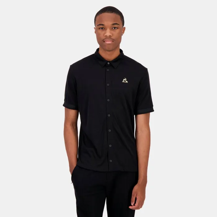 Polos Shirts Men Le Coq Sportif Coq D039or Shirt Manches Courtes Black