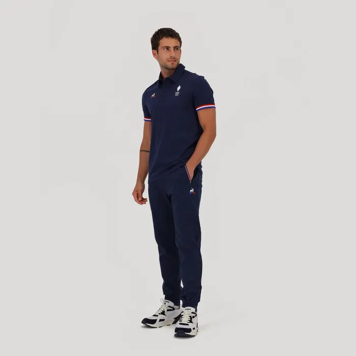 Polos Shirts Men Le Coq Sportif Paris 2024 Polo Shirt Dress Blues Polos Shirts Men Le Coq Sportif Paris 2024 Polo Shirt Dress Blues