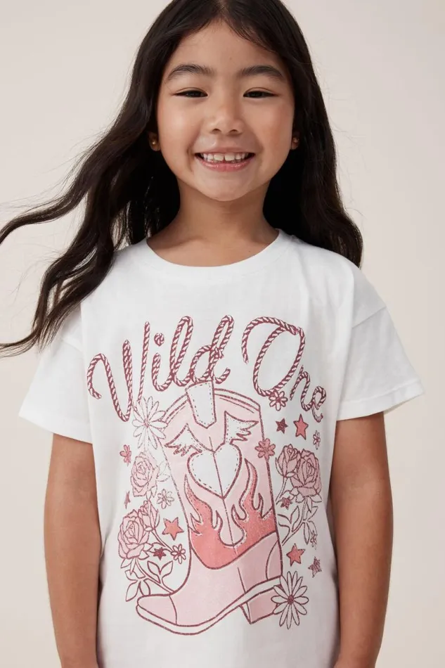 Poppy Short Sleeve Print Tee Vanillawild One Girls Cotton On Tops and TShirts Poppy Short Sleeve Print Tee Vanillawild One Girls Cotton On Tops and TShirts