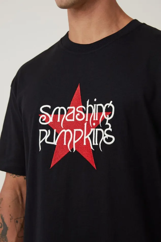 Premium Loose Fit Music TShirt Lcn Mt Black Smashing Pumpkins 8211 Star Logo Men Cotton On Tees and Tanks Premium Loose Fit Music TShirt Lcn Mt Black Smashing Pumpkins 8211 Star Logo Men Cotton On Tees and Tanks