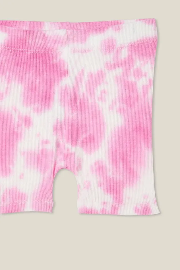 Rain Rib Bike Shorties Vanillapink Gerbera Tie Dye Baby Cotton On Bottoms