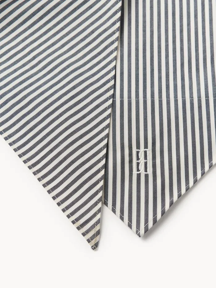 Ramien Organic Cotton Scarf Navy Stripe Women By Malene Birger Scarves