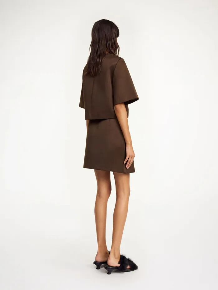 Raye Mini Skirt Dark Mahogany Women By Malene Birger Skirts