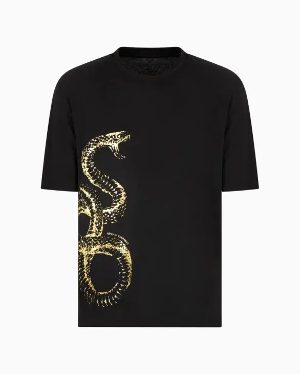 Regular Fit Jersey Tshirt Black Men Armani TShirts
