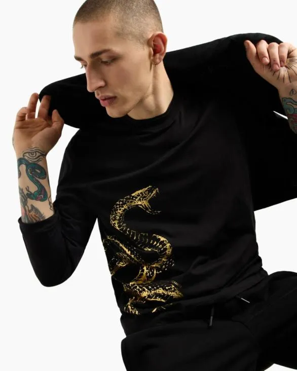 Regular Fit Jersey Tshirt Black Men Armani TShirts Regular Fit Jersey Tshirt Black Men Armani TShirts