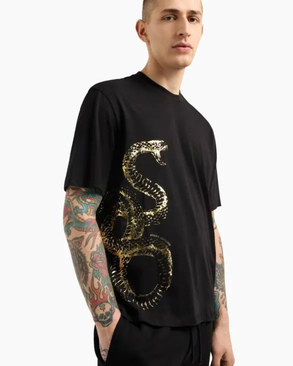 Regular Fit Jersey Tshirt Black Men Armani TShirts Regular Fit Jersey Tshirt Black Men Armani TShirts