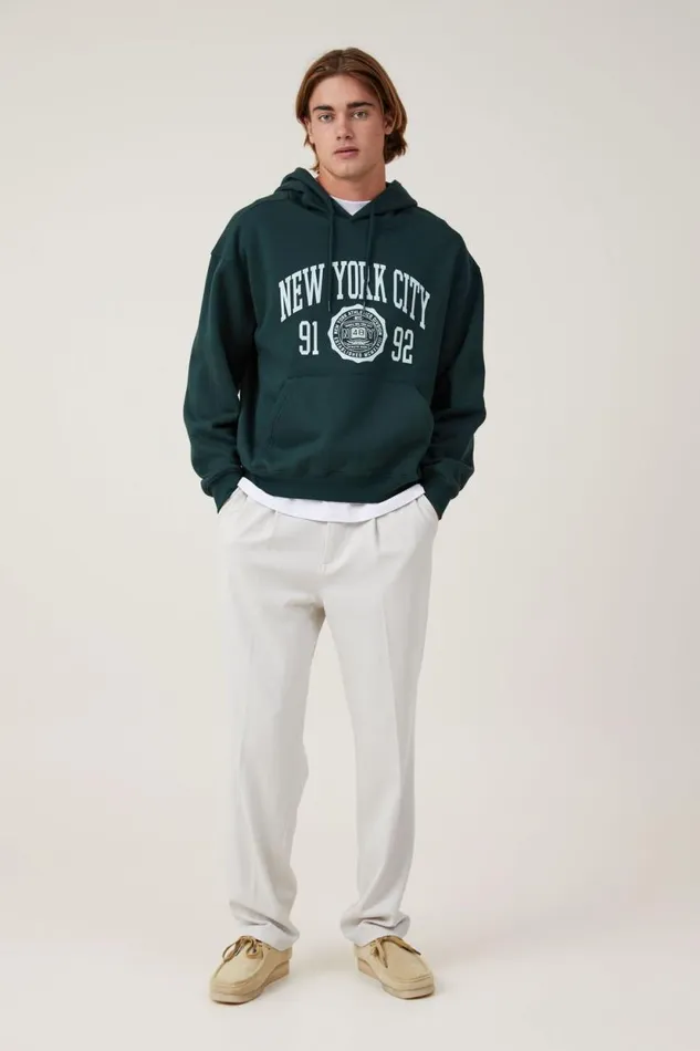 Relaxed Pleated Pant Washed Stone Men Cotton On Pants