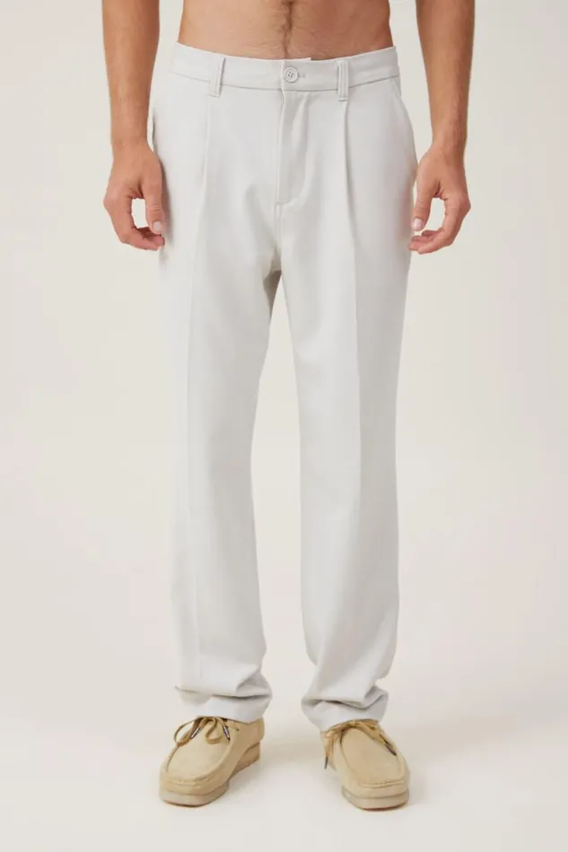Relaxed Pleated Pant Washed Stone Men Cotton On Pants Relaxed Pleated Pant Washed Stone Men Cotton On Pants