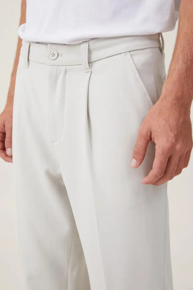 Relaxed Pleated Pant Washed Stone Men Cotton On Pants Relaxed Pleated Pant Washed Stone Men Cotton On Pants
